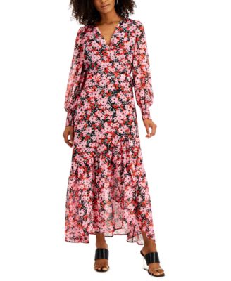 Bar III Floral-Print Wrap Dress, Created for Macy's \u0026 Reviews - Dresses -  Women - Macy's